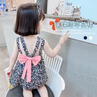 girls dress 2021 summer new childrens floral halter little girl vest princess baby skirt foreign style