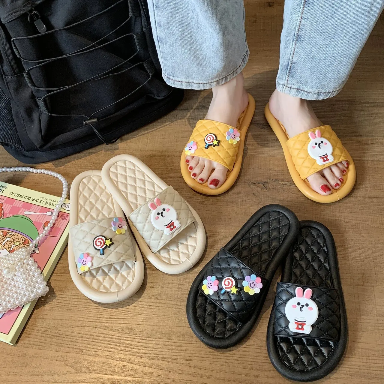 

Slippers women summer indoor home women tide sandals and slippers home bathroom bathing shoes couple slippers