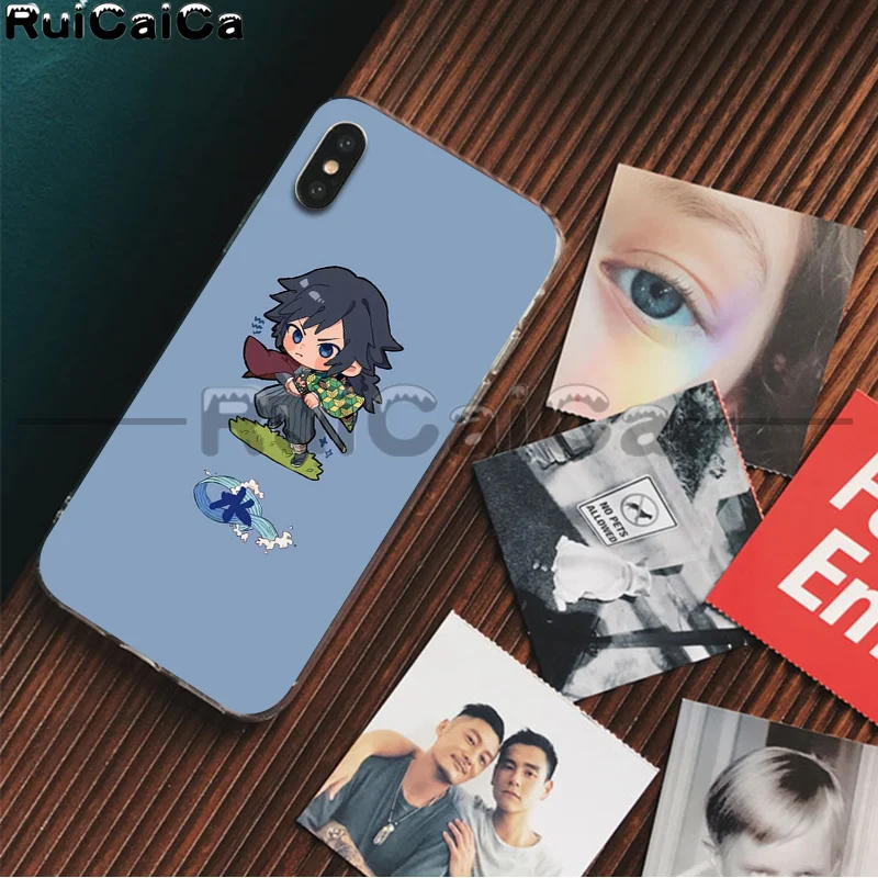 A7 RuiCaiCa Demon Slayer Kimetsu No Yaiba рукоделие принт рисунок чехол для телефона iPhone 8 7 6S Plus X XS MAX 5 5S SE XR 11 11pro - Цвет: A7