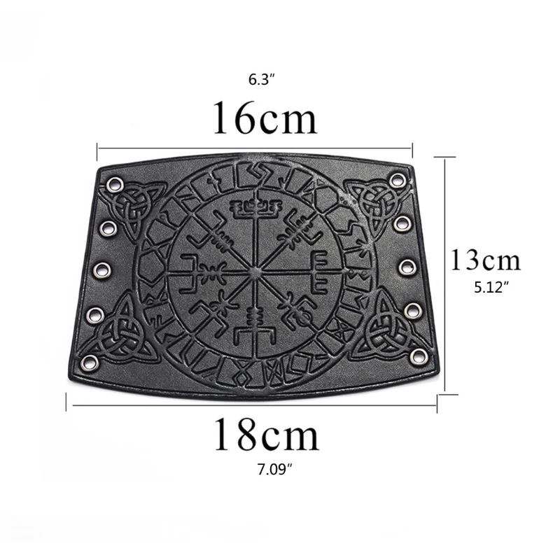1 Pair Nordic Viking Vegvisir Embossed Arm Bracers Medieval PU Leather Guards Cosplay Jewelry New |