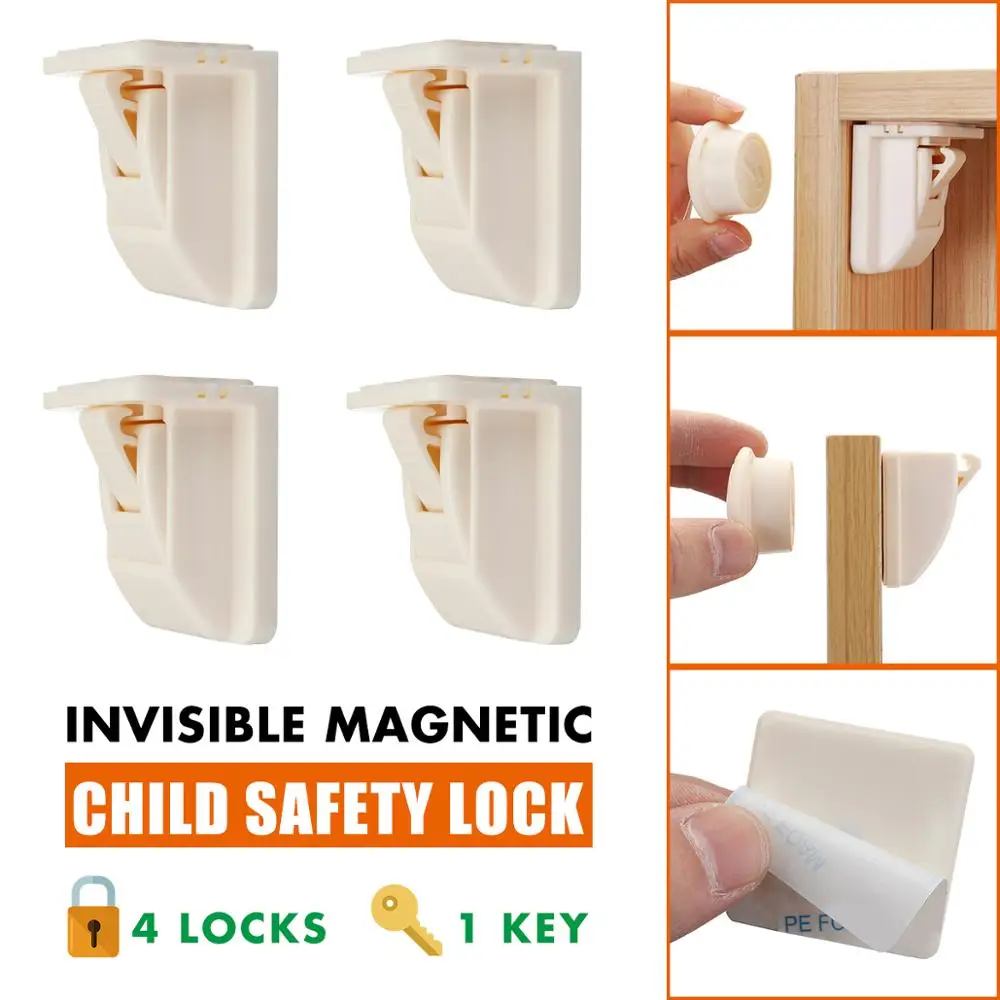 

Magnetic 4pcs locker lock locks child locks baby security key