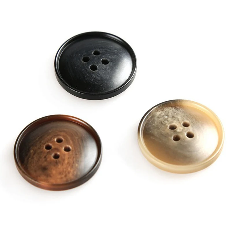 Высококачественные полимерные пуговицы с имитацией рога 15-28 мм цветами