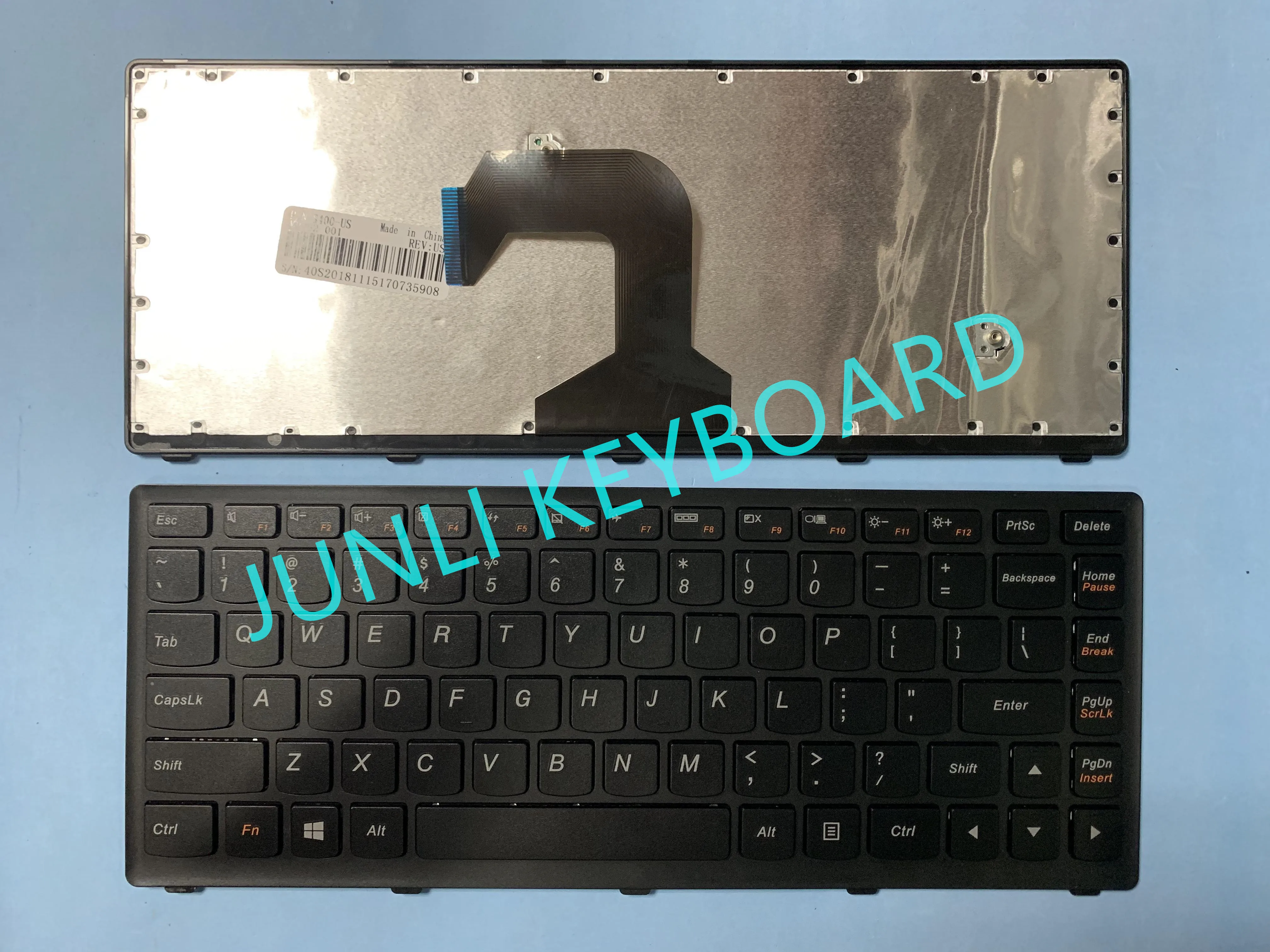 JUNLI клавиатура для Lenovo S300 S405 S400 S400T S415 S435 S410 S305 US черная с черной рамкой | Компьютеры