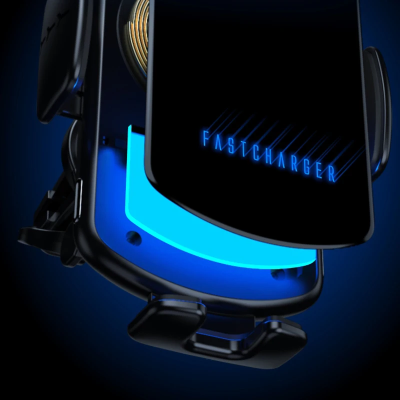 

15W Qi Automatic Car Wireless Charger for iPhone 12 11 XS XR X 8 Samsung S20 S10 USB Infrared Sensor Phone Holder Mount