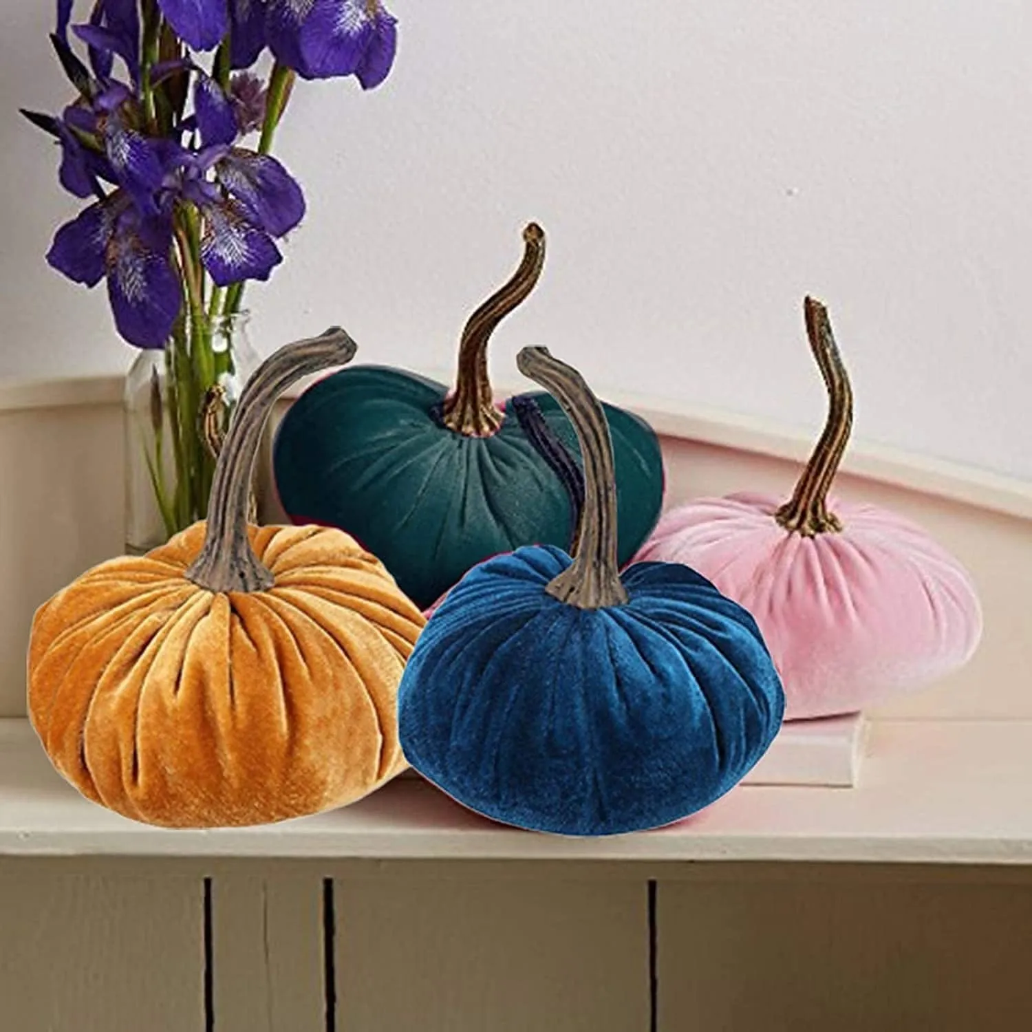 

Handmade Velvet Pumpkins Decor Super Soft Stuffed Pumpkin With Exquisite Artificial Pumpkin Foam Simulated Cute Pumpkins# hot