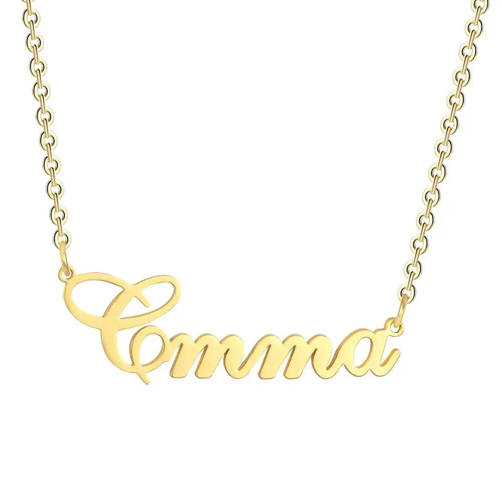 FENGLI индивидуальное ожерелье для женщин имя Подвеска на цепочке из нержавеющей