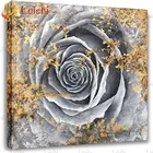 5D алмазная живопись сделай сам, черные и белые розы, вышивка крестиком, полноразмернаякруглая Алмазная вышивка, мозаика, живопись, домашний декор