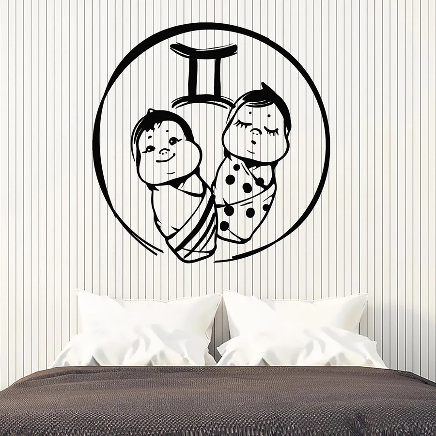 Наклейка на стену в виде гороскопа знака зодиака для детской комнаты спальни