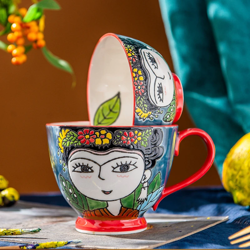 Костяная фарфоровая чашка для молока завтрака чая керамическая красивые