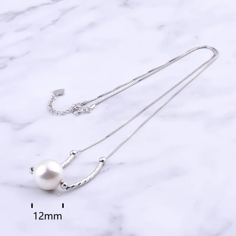 Большая белая ракушка жемчужное ожерелье из стерлингового серебра 925 пробы