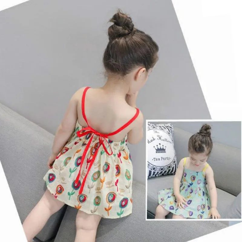 Детская одежда платья для девочек летнее платье принцессы корейские вечерние