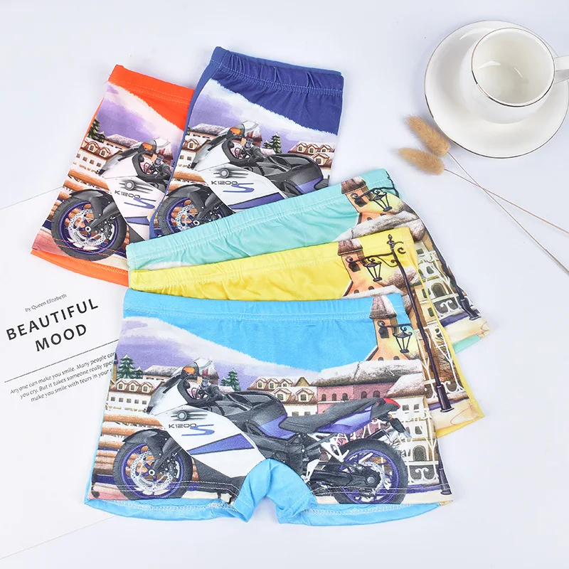 5 шт./лот Детское нижнее белье Трусы с рисунком локомотива Детские трусы-боксеры
