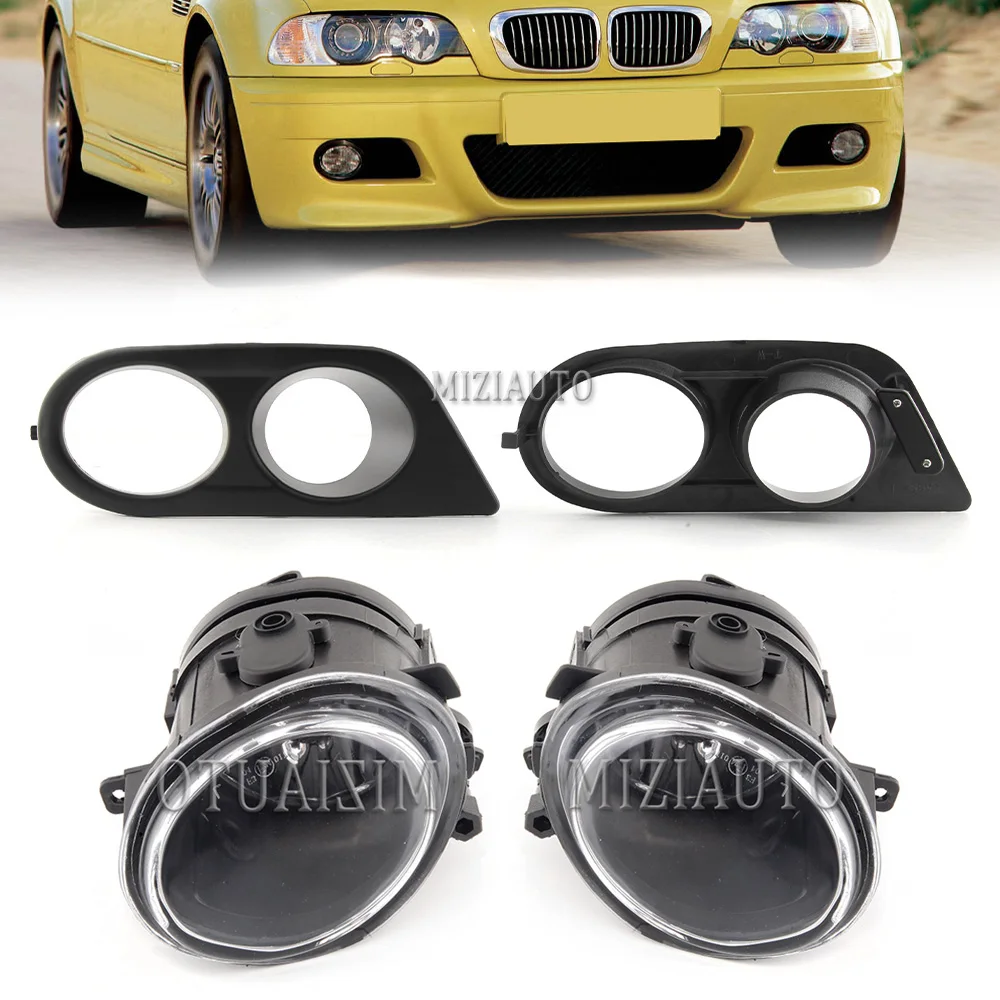 

Fog Light Cover For BMW E46 M3 2001-2006 Foglight Lamp Frame Hole Glossy Black Surround Foglamp