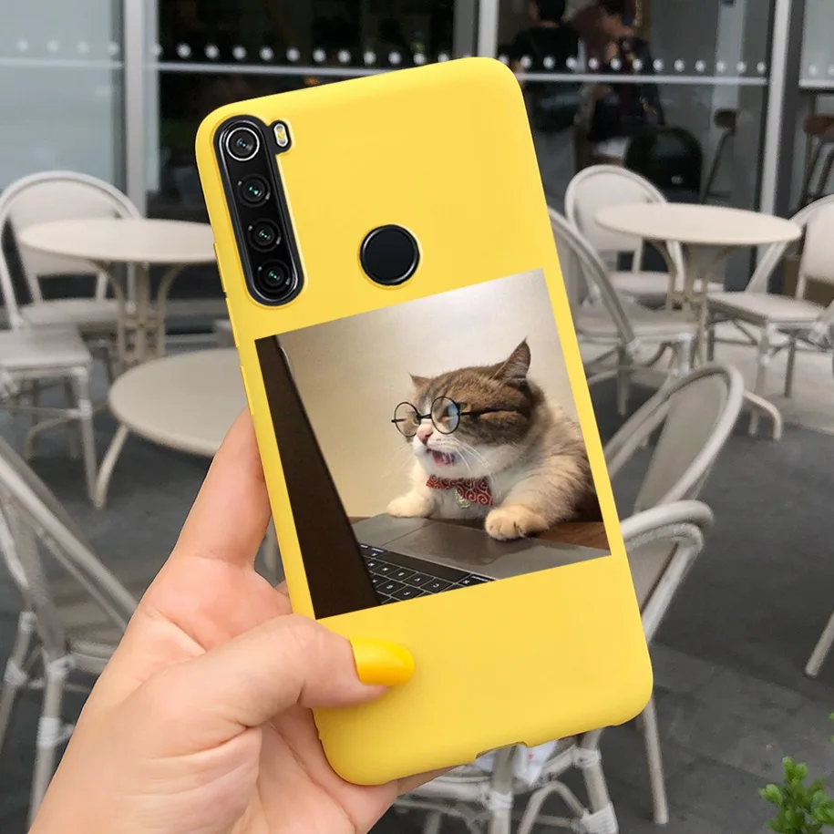 xiaomi leather case color Redmi Note 8 Ốp Lưng Điện Thoại Dễ Thương Mèo Hoạt Hình Ốp Lưng Dành Cho Xiaomi Redmi Note 8 Pro Trường Hợp Note8 8 T 8Pro 8 T Silicone Mềm Coque xiaomi leather case chain