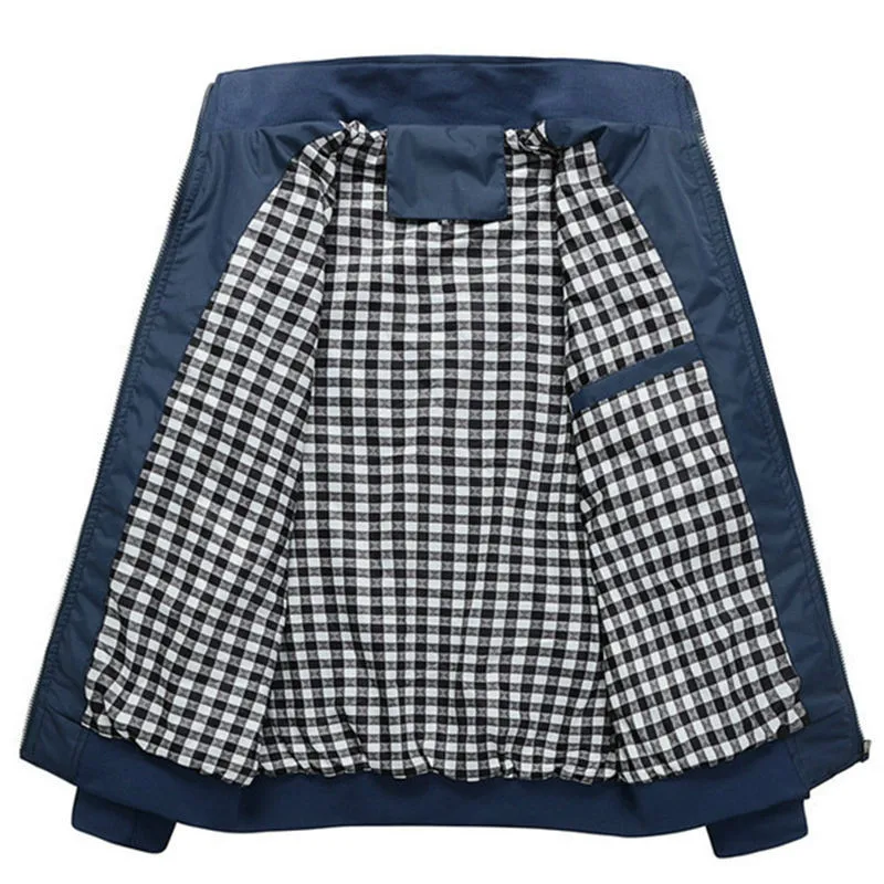 Мужская ветровка Весенняя Черная куртка-бомбер повседневная куртка