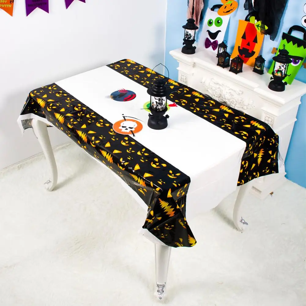 Прозрачная скатерть на Хэллоуин круглая в виде паука покрытие для стола Топпер