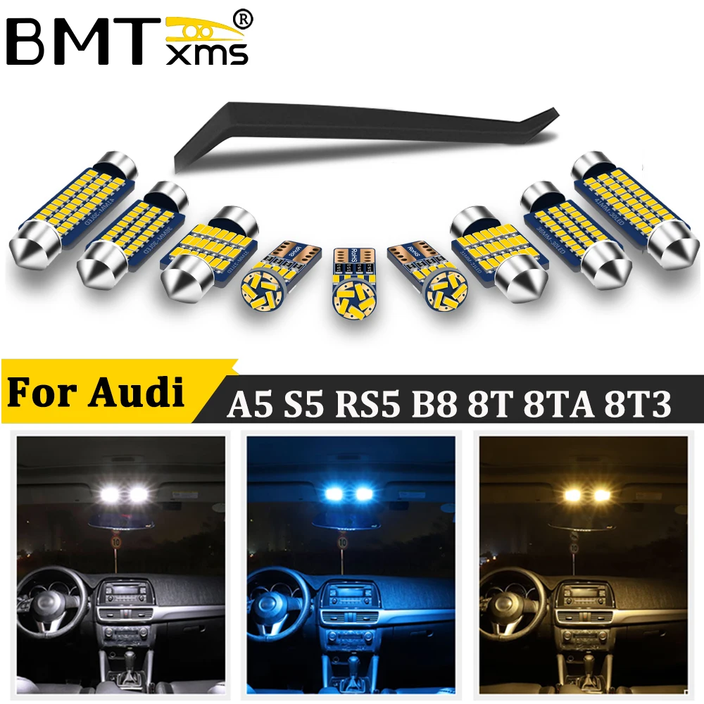 BMTxms 16 шт. светодиодный интерьер автомобиля светильник комплект Canbus для Audi A5 S5 RS5 B8