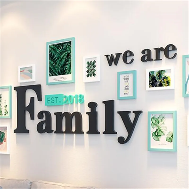 Современные Фото Рамка для украшения стены 12 шт./компл. прямоугольник рамка