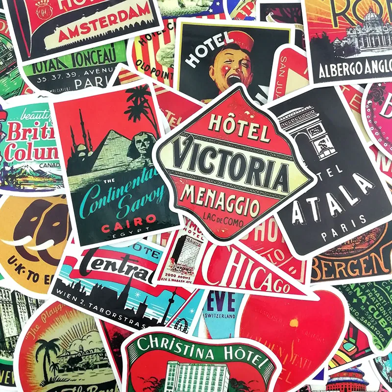 55 шт. Стикеры для багажа ноутбука скейтборда мотоцикла | Игрушки и хобби