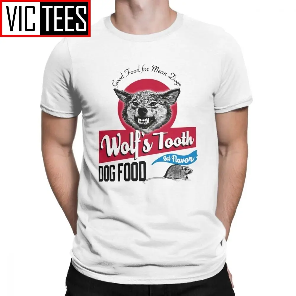 

Men T-Shirts Wolf's Tooth Dog Food Once Upon A Time In Hollywood Cotton Tee Shirt Short Sleeve Criminal Cliff Movie T Shirts