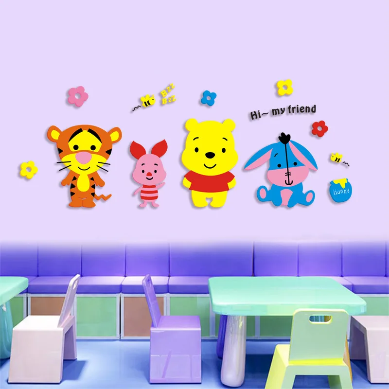 Новые виниловые наклейки на стену с изображением Винни Пуха тигра животных