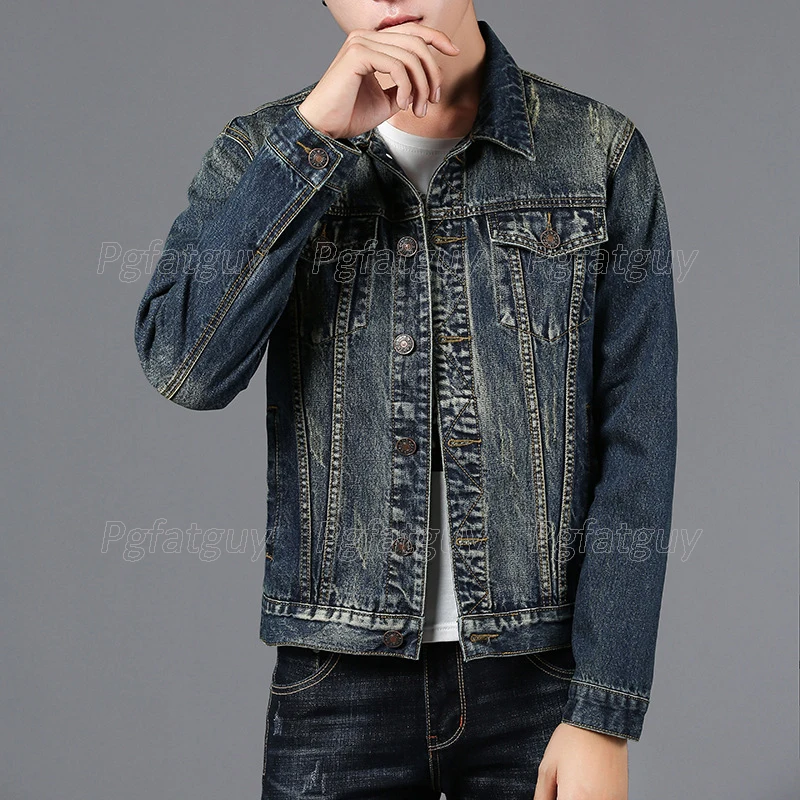 2020 Новый Для мужчин Slim Fit джинсовая куртка и штаны 2 предмета в комплекте с