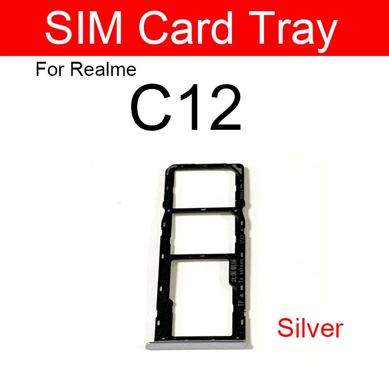 

SIM Card Tray For OPPO Realme C12 Sim Card Slot Tray Holder Adapter Replacement Parts