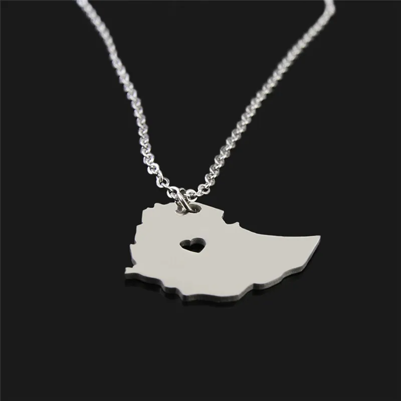 Ожерелье с подвеской в виде карты эфиопа ювелирные изделия европейском и
