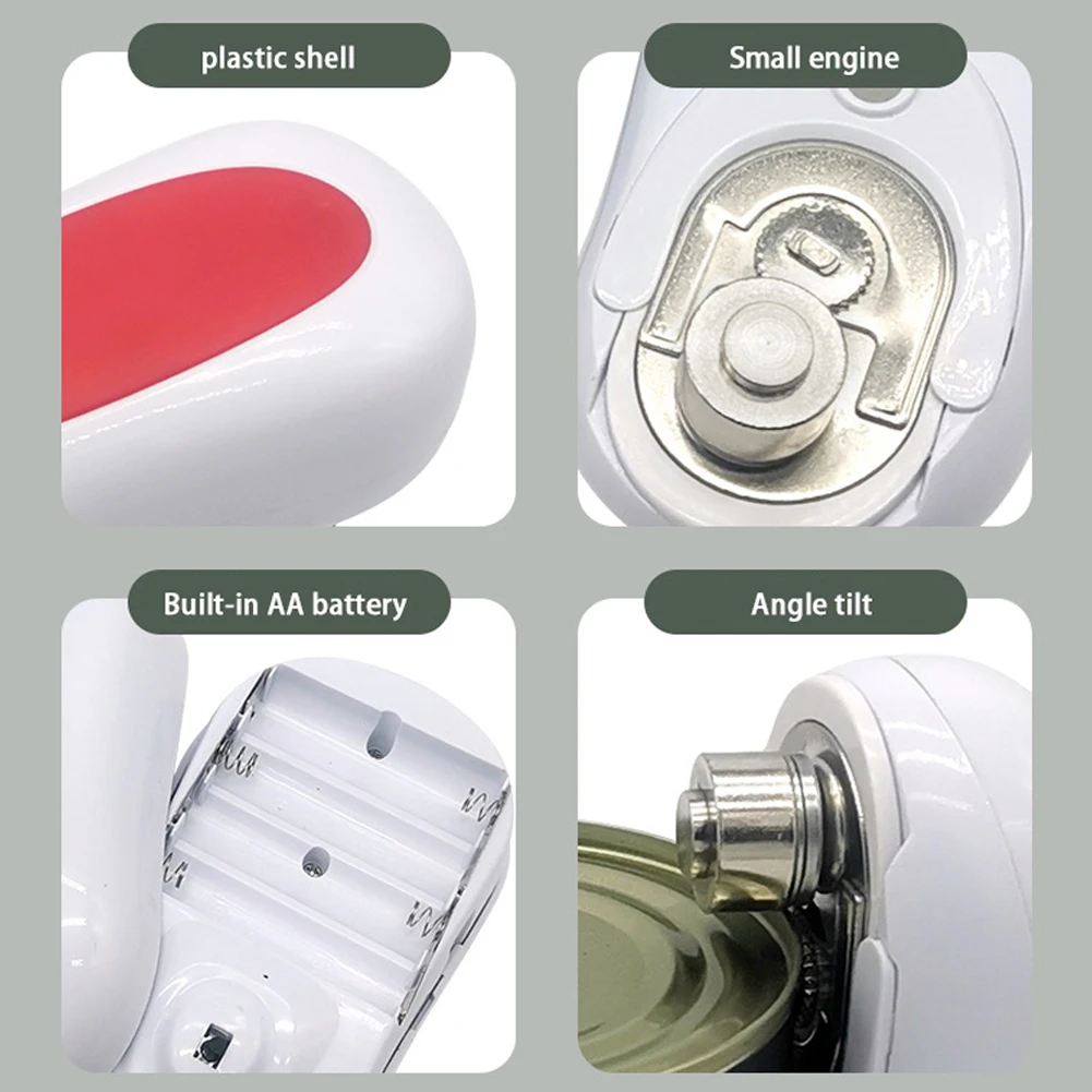 

Handheld Automatic Electric Can Opener Beer Bottle Jar Battery Operated Can Tin Opener Bar Kitchen Tool Dropship Non-slip
