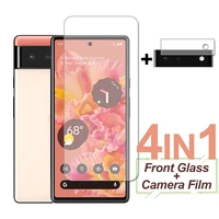 4 in 1 tempered glass for google pixel 6 5a 5g 5 4a 4g screen protector protective phone camera lens film for google pixel 5a 5g