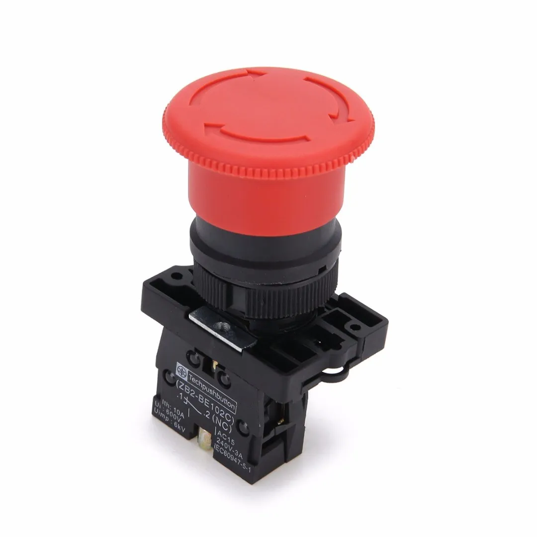ZB2 BE102C P172 220V 10A красный NC 22 мм аварийной остановки Грибовидная кнопка