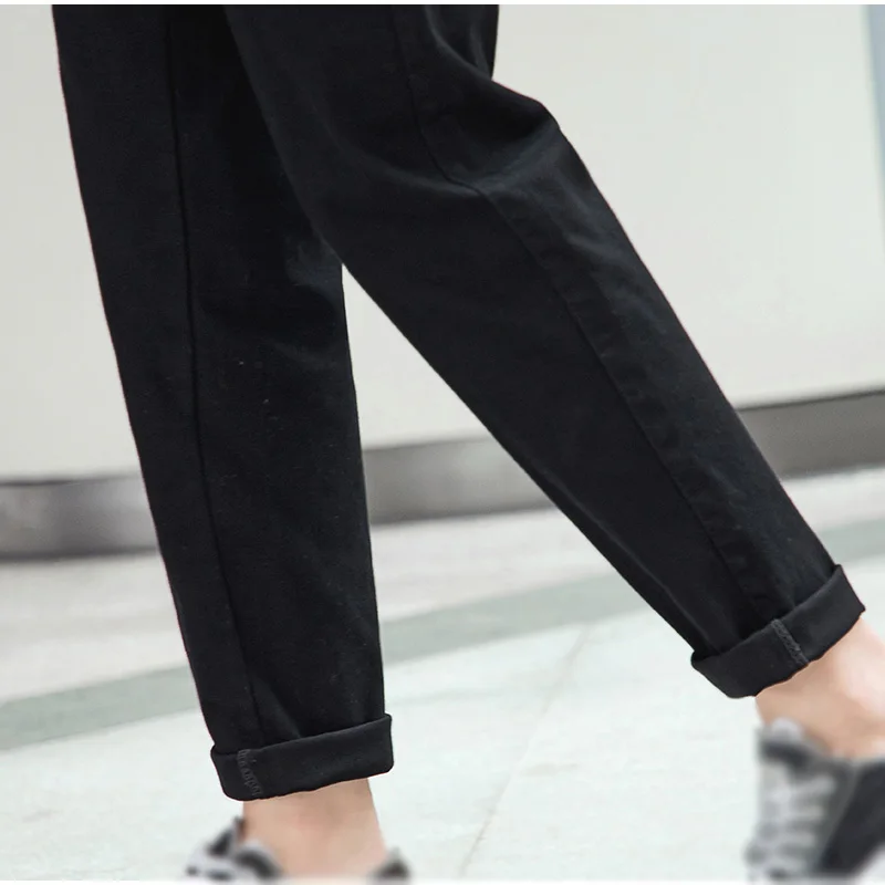 Plus Size Boyfriend Loose Black Harem Jeans 3XL 5XL 7XL Autumn High Street Vintage Long Mom Denim Pants Casual Trousers | Женская одежда