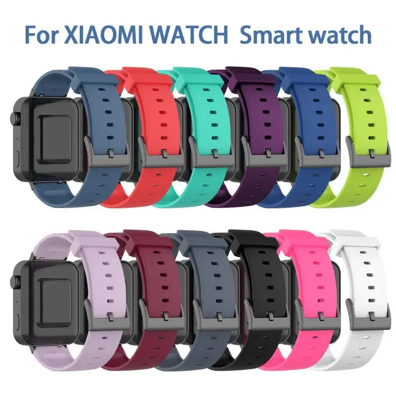 Мягкий силиконовый сменный спортивный ремешок для умных часов XIAOMI 18 мм