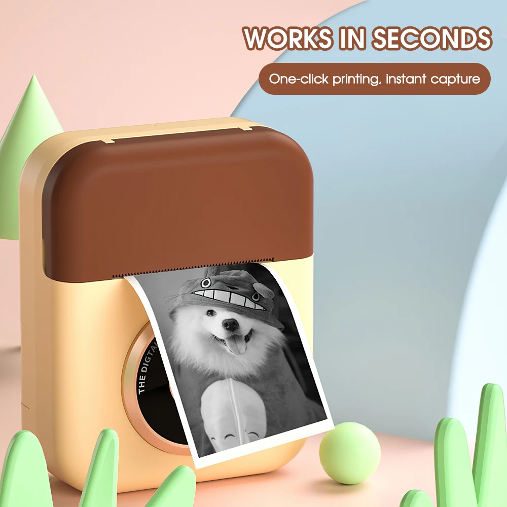 

Цифровая камера для детей, детская печатная камера, образовательная игрушка, фотография, лучший подарок для детей с тепловой фотобумагой