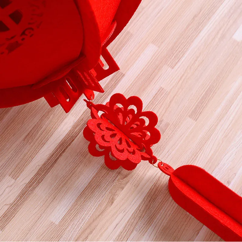 Китайский фонарь из нетканого материала китайский красный 3D традиционный