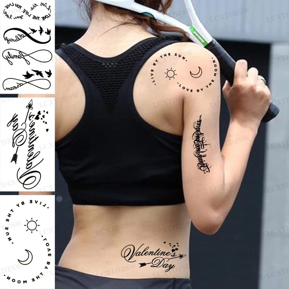 Ankle Arm Clavicle Flash Simulation Waterproof Tattoo Temporary Female Arm Chest Tattoo Sticker Human Body Art