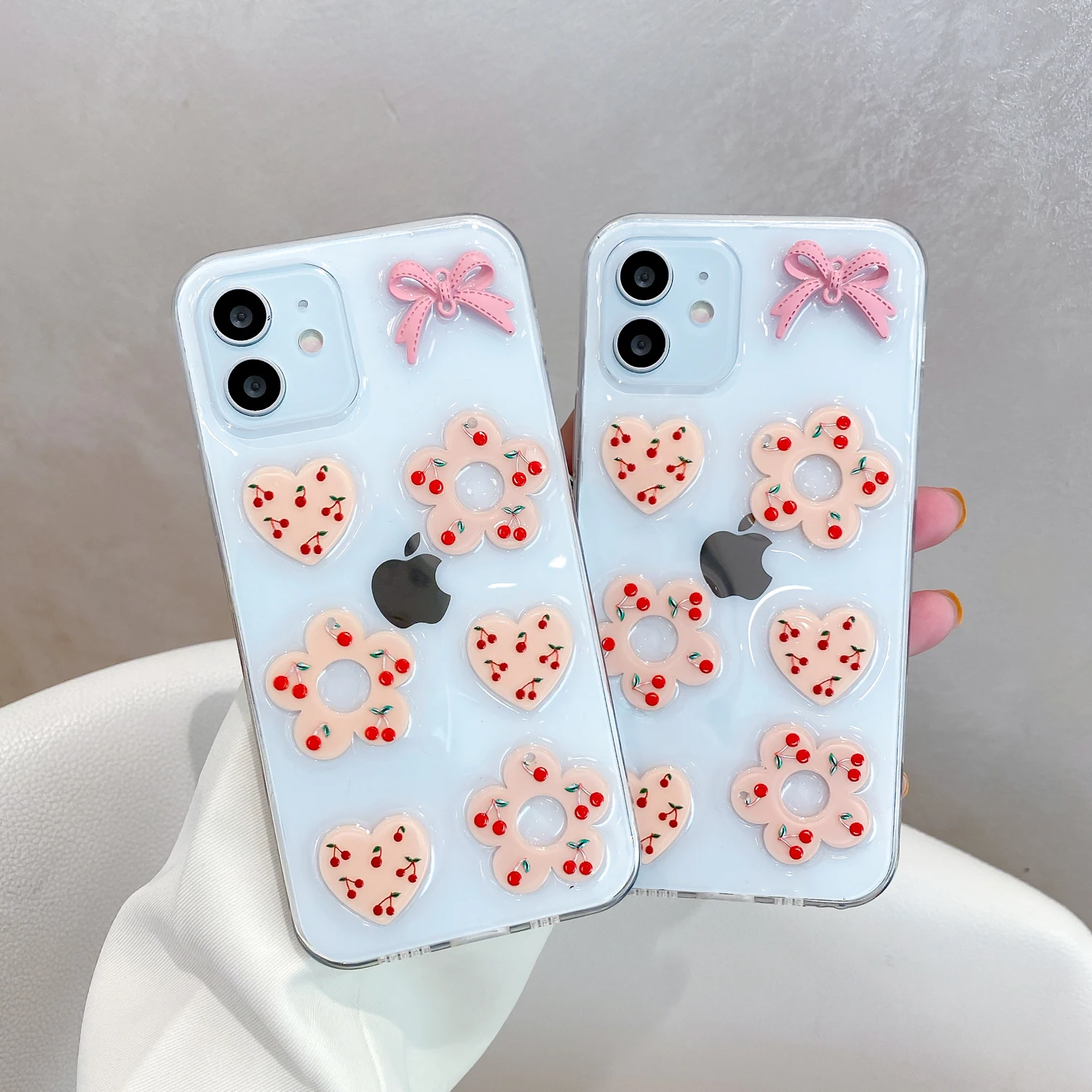 

3D Flower transparent phone shell for iPhone 13 11 11Promax 12 12Promax 13Promax XSMAX XR X XS 7 8P