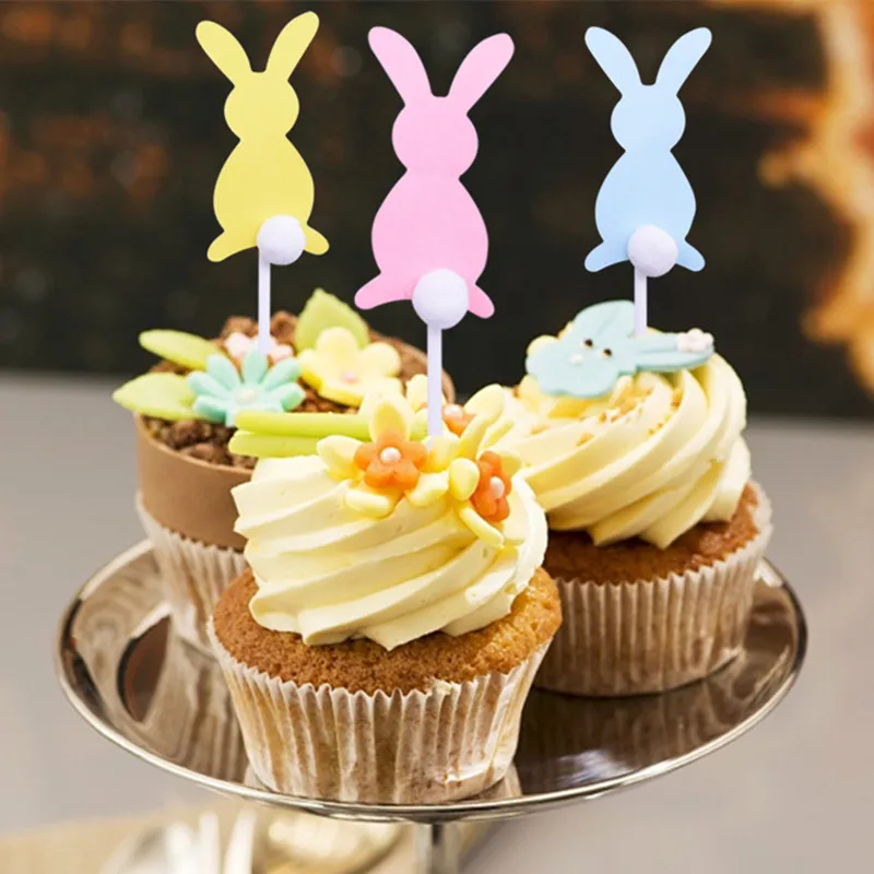 Счастливой Пасхи Кролик Торт топпера с рисунками зверей из мультфильмов