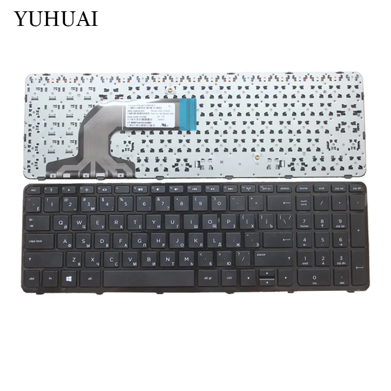 Черный Русская новая клавиатура для ноутбука hp PK1314D3A05 SG-59830-XAA SG-59820-XAA 719853-251 708168-251 749658-251 RU с рамкой - Цвет: Черный