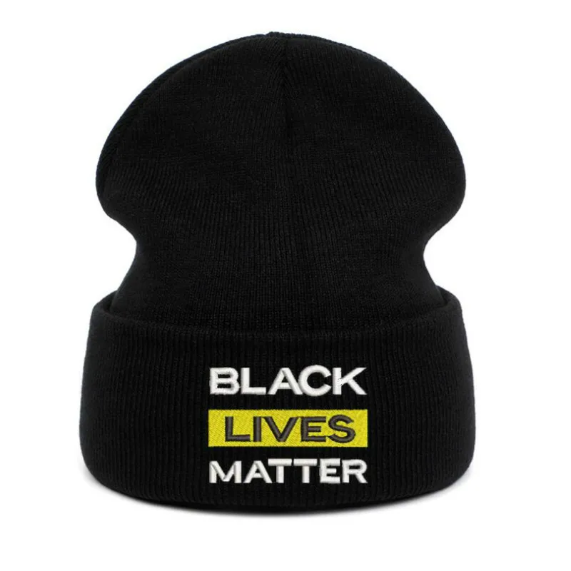 Зимняя шапка в стиле хип хоп с вышивкой мужские шапочки облегающая для уличного