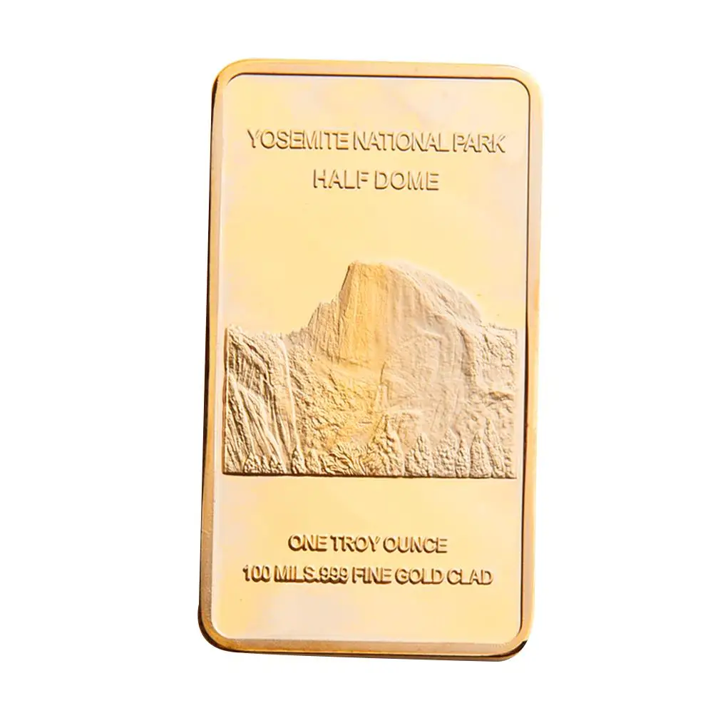 Striped Commemorative Coin Bar Gold Plated Wolf Pattern Ornaments Gift Souvenir Emulation Collection | Дом и сад
