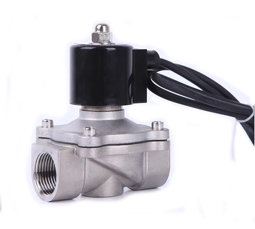 Нормально закрытый электромагнитный клапан низкого давления из нержавеющей