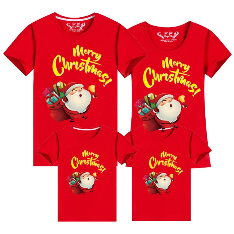 Новинка 2020 Рождественская семейная футболка для девочек мальчиков мам пап мамы