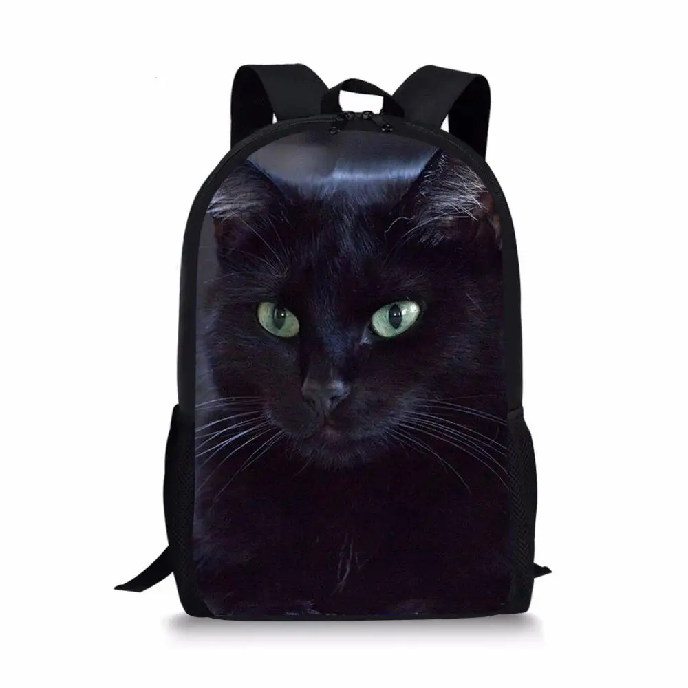 HaoYun Children's School Bags Black Cats Pattern 3D Large Capacity Primary Student Bookbags Back to School Satchecl Schoolbags