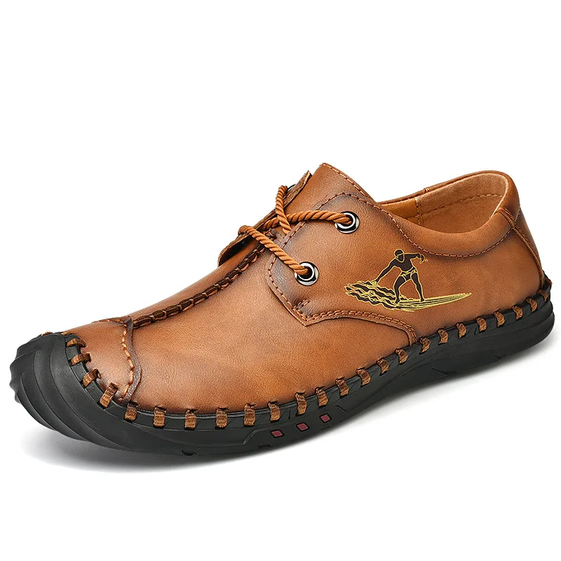 

Classic Comfortable Men Casual Shoes Loafers Men Shoes Quality Split Leather Shoes Men Flats Hot Sale Moccasins Shoes Plus Size