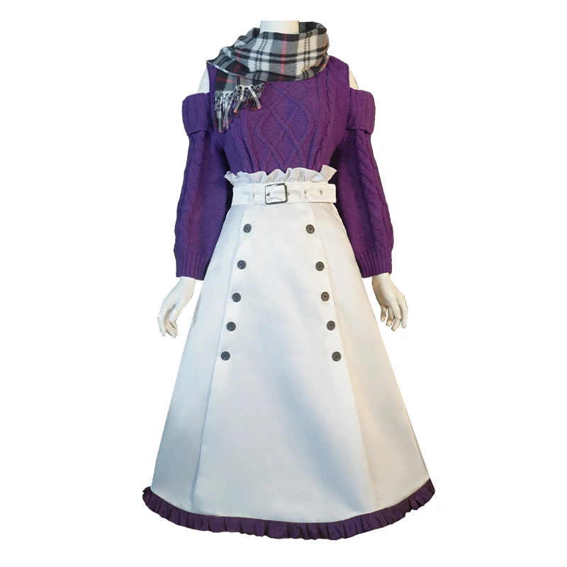 

Anime! Genshin Impact Keqing LiYueGang Sweater Daily Suit Lovely Uniform Cosplay Costume Halloween Party Outfit Women 2021 NEW