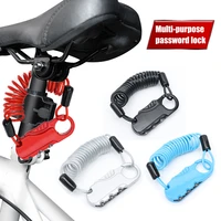 bicycle combo lock portable cable resettable 3 codes combination high security anti theft lock motorcycle cycling accessories