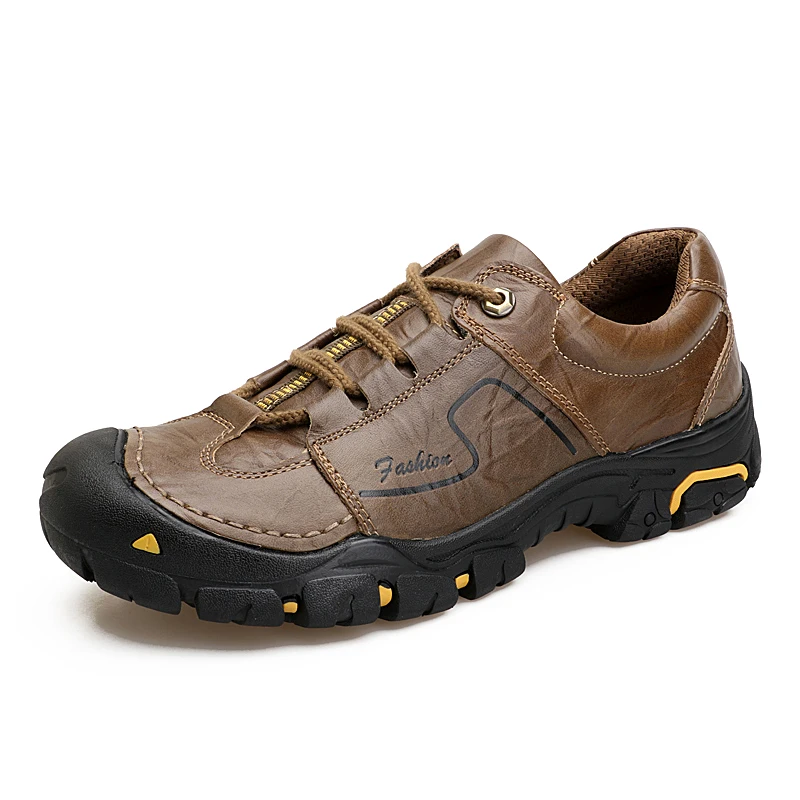 

2019 New Popular Style Cow Genuine Leather Men Casual Shoes Lace Up Comfortable Shoes Men Outdoor High Quarlity Free Shipping