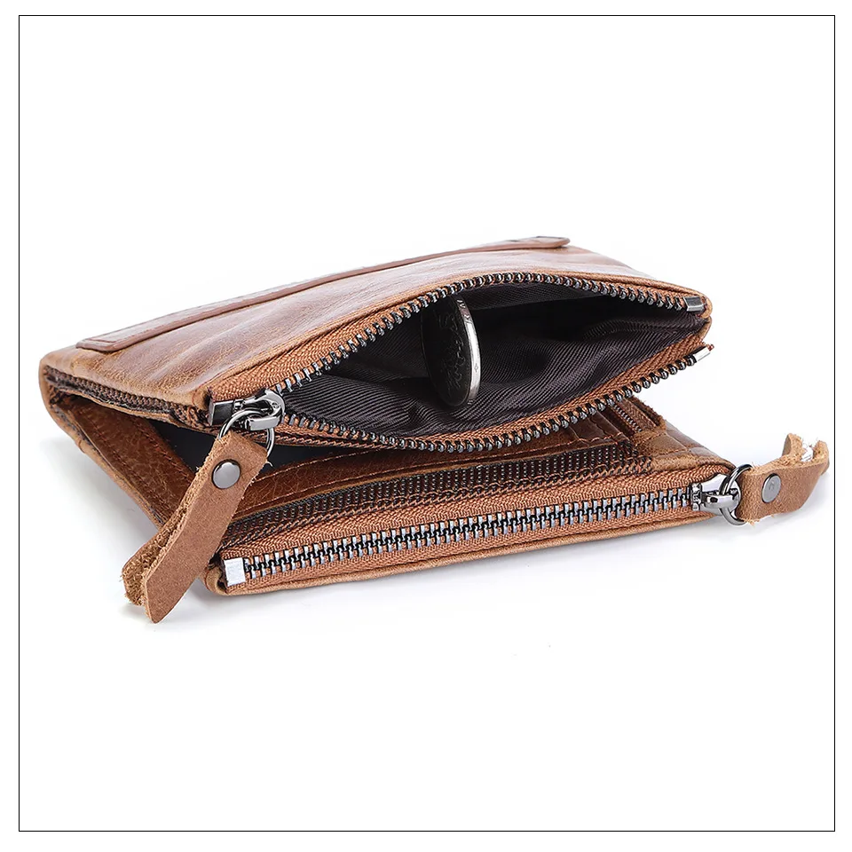 Мужской кошелек из 100% натуральной кожи анти RFID держатель для карт маленький