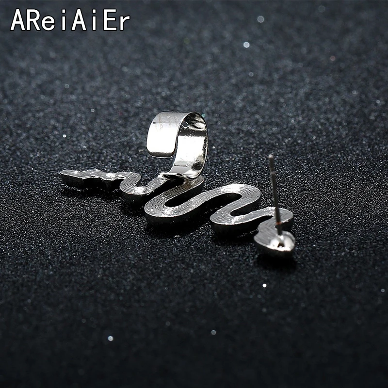 1 шт. Винтажные серьги-гвоздики в виде змеи Hyperbole Cobra для женщин и мужчин ювелирные